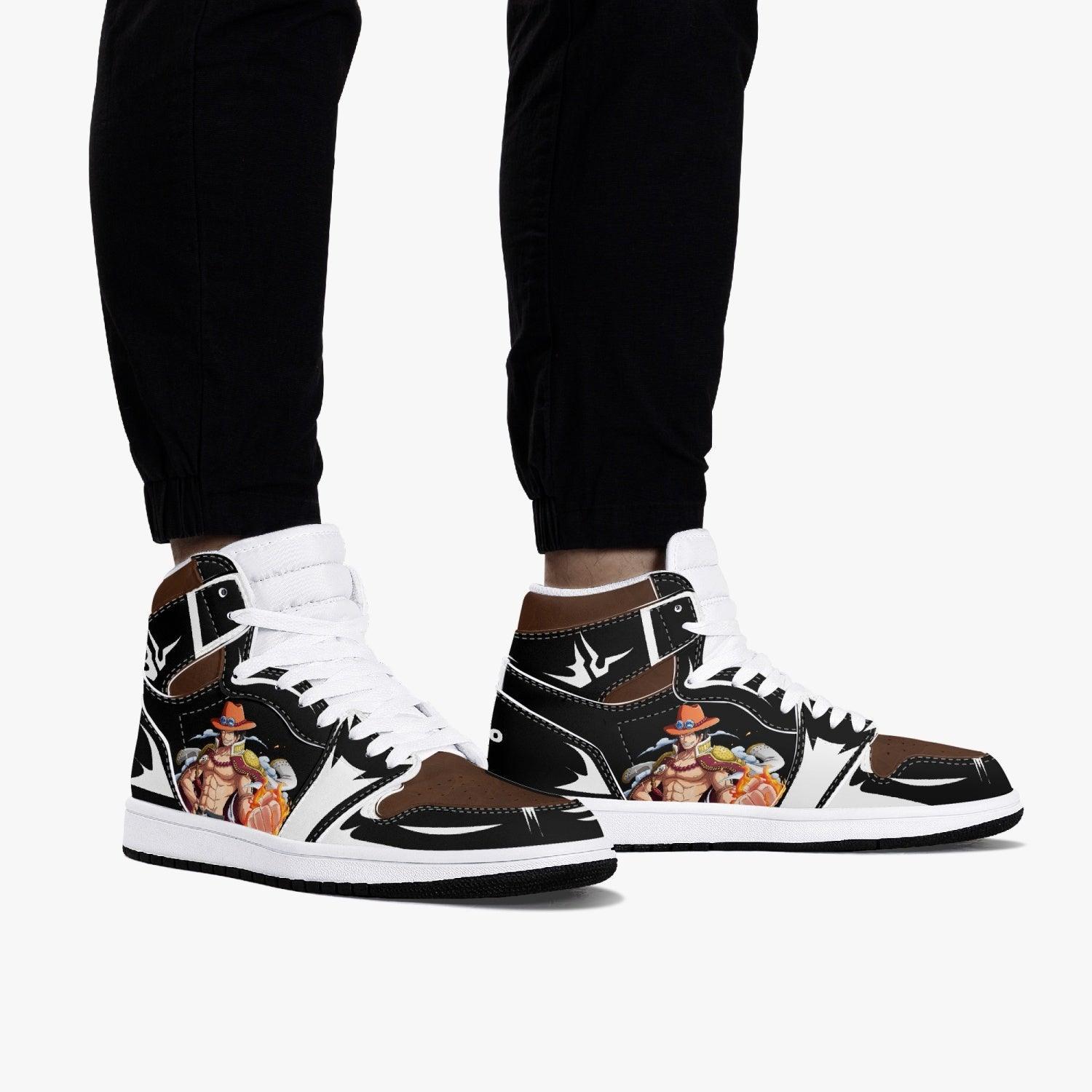 One Piece Portgas D. Ace AJ1 High Top Shoes