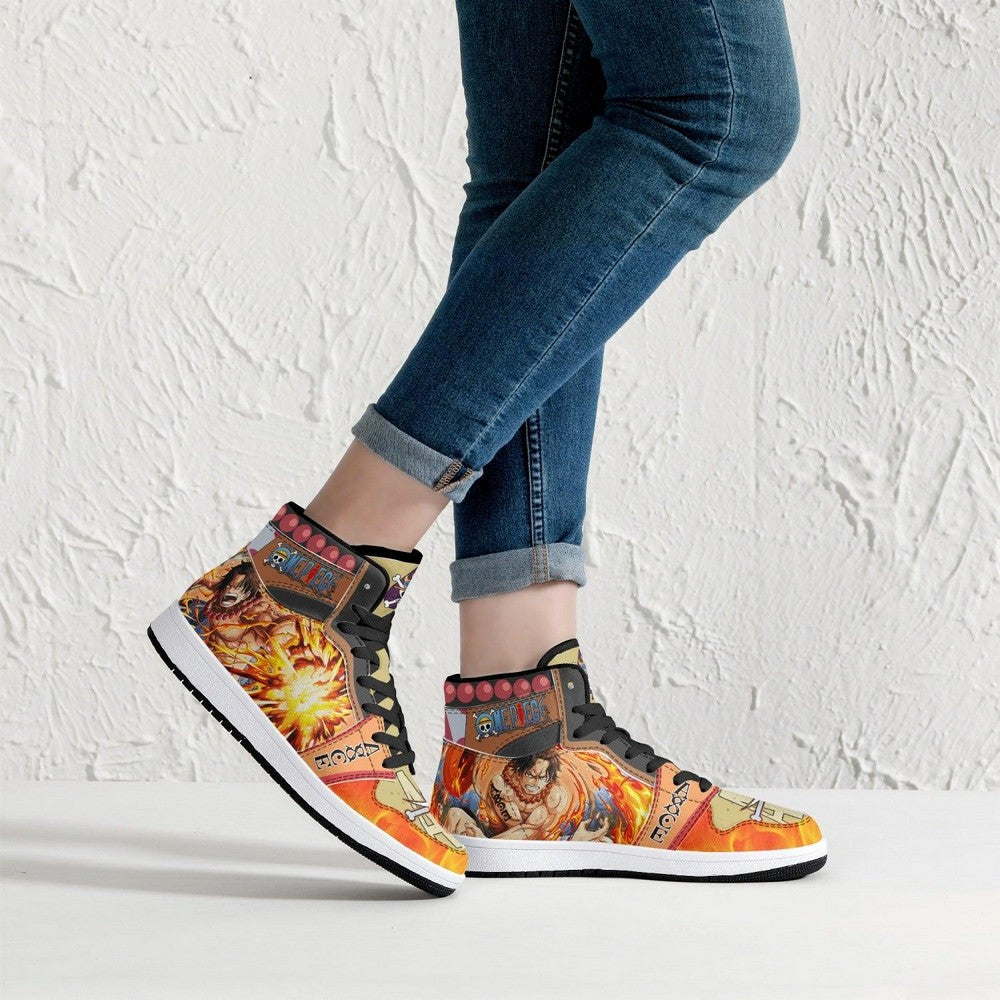 Portgas D. Ace One Piece JD1 High Top Shoes