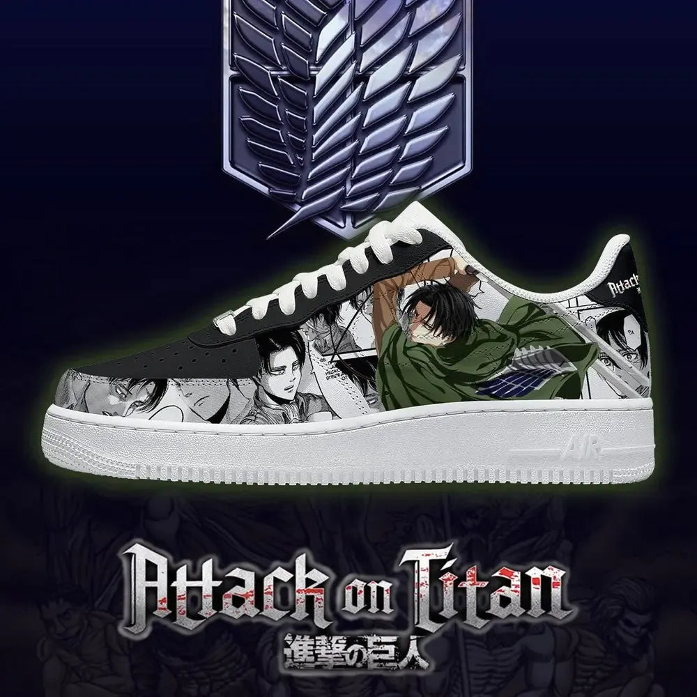 Levi Ackerman V.2 Attack on Titian Special Edition Lowtop Shoes