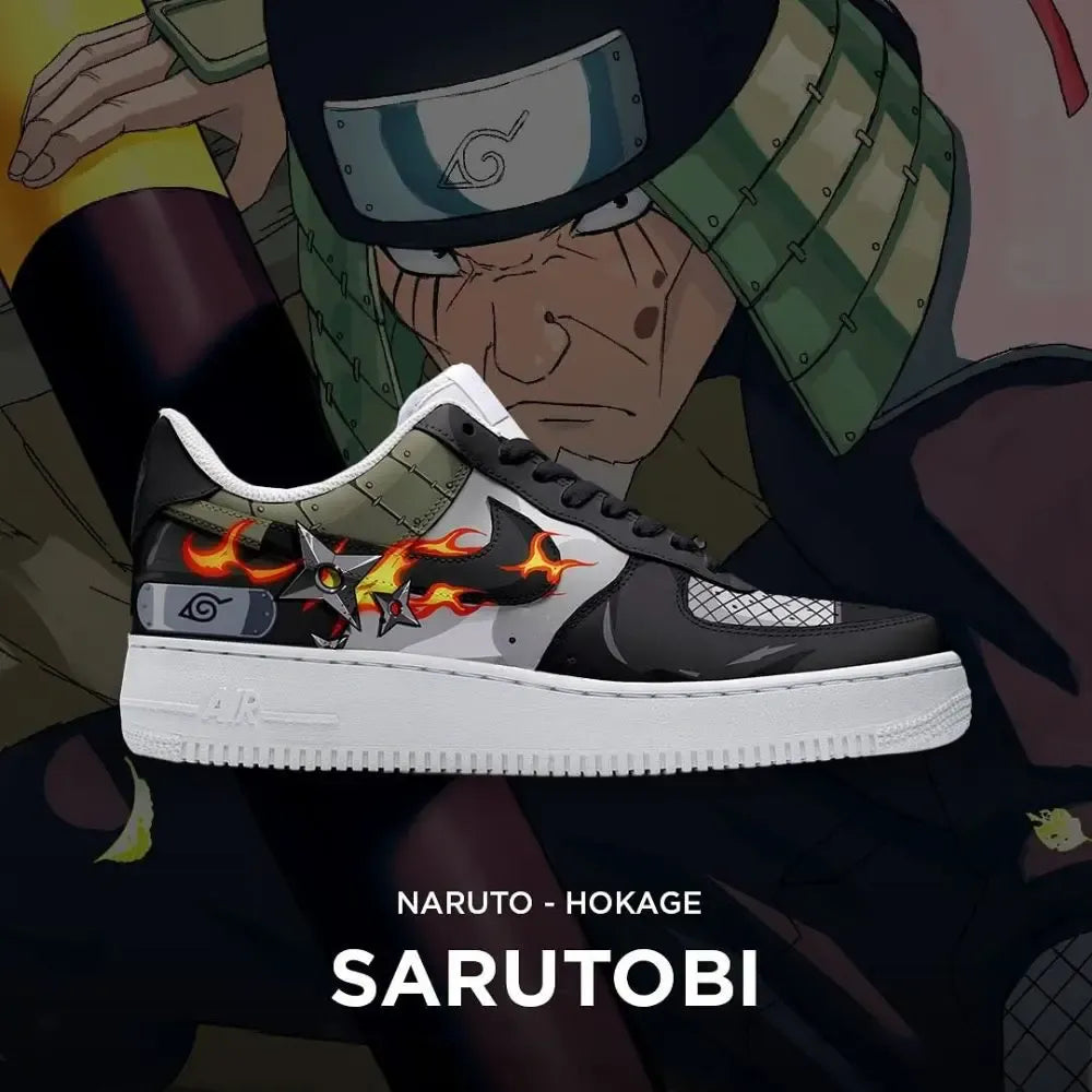 Sarutobi Hokage Naruto Low Top Shoes